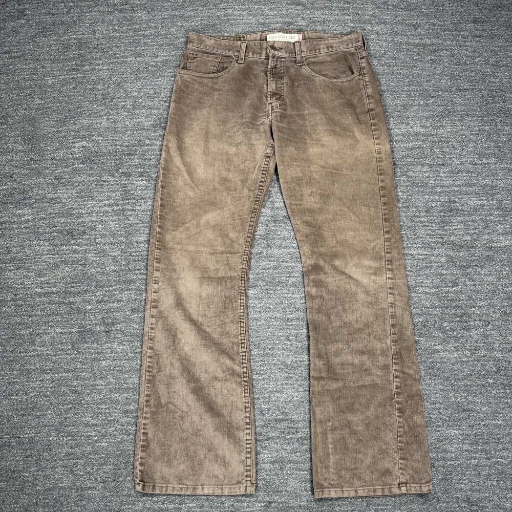 Levis 527 Low Rise Bootcut Corduroy Pants Men 32X32 Brown Y2K 2006 Cowboy Ranch